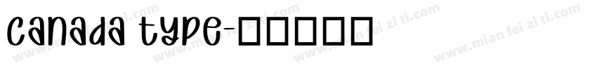 canada type字体转换